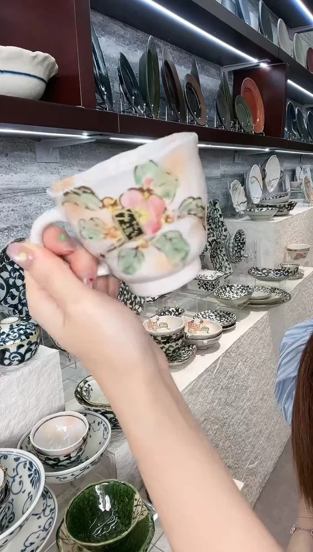 陶手绘山葡萄马克杯