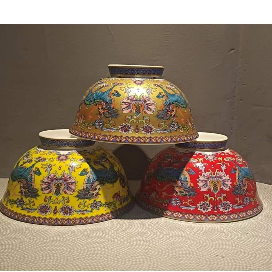 a01348/陶瓷/珐琅彩/麒麟/碗