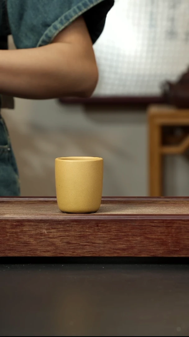 紫砂茶壶黄金段 直筒杯