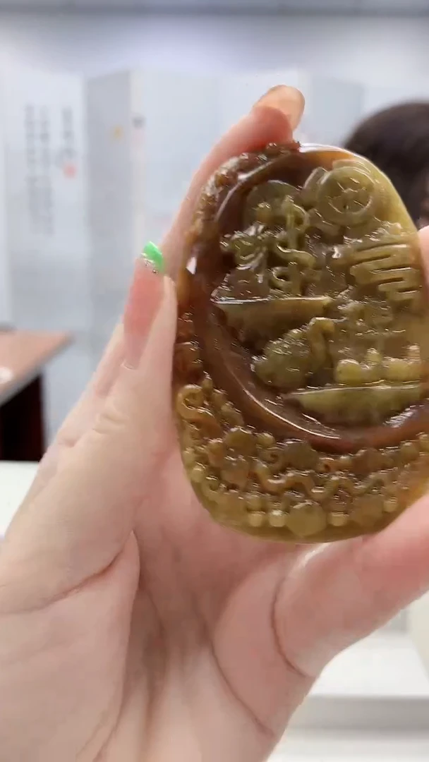 未镶嵌定制翡翠4829ry-毛货挂件100