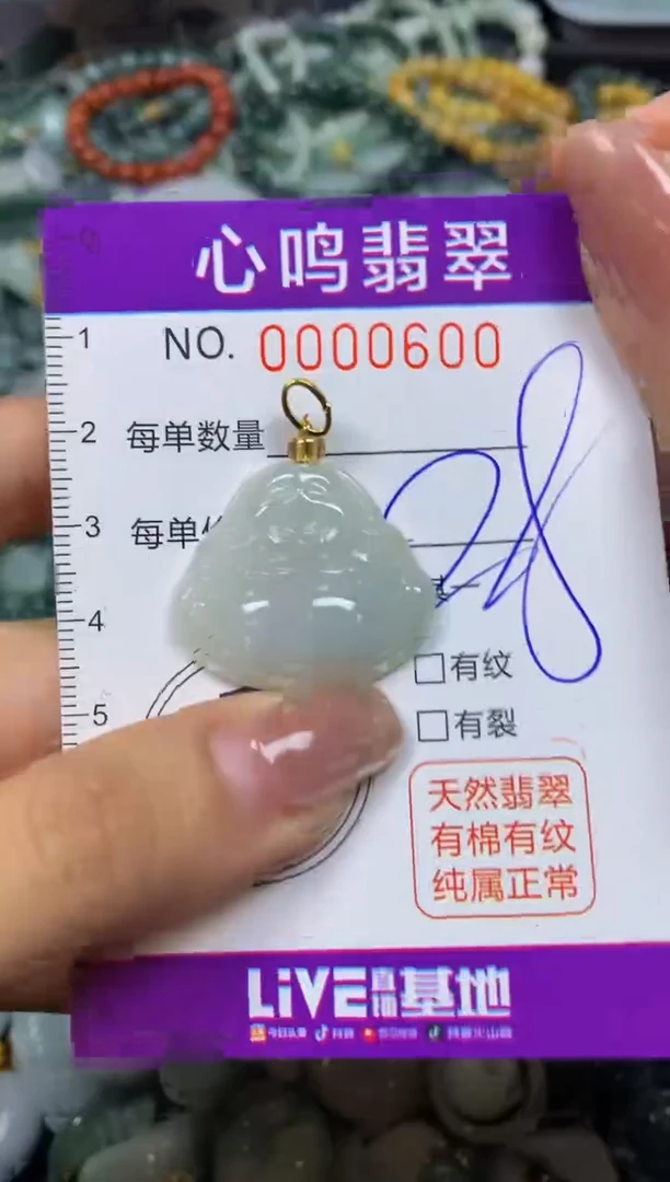 翡翠未镶嵌颈饰闪购00600