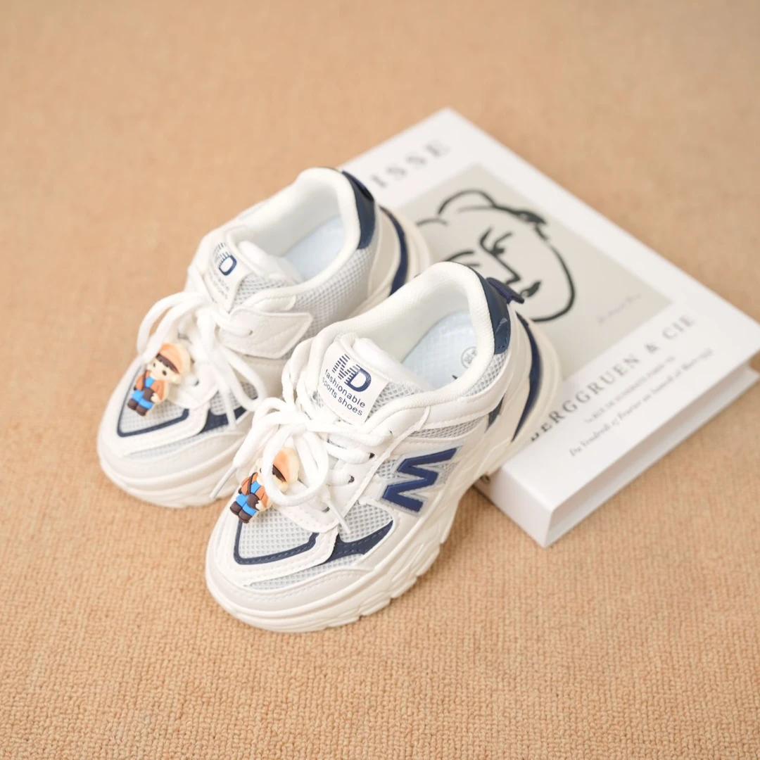 新款网面运动春秋新款男女童透气休闲鞋子儿童跑步1725