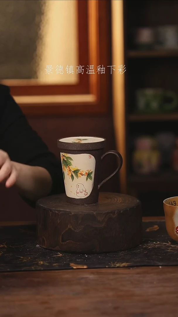 陶瓷景德镇高温釉下手绘陶瓷@L502@