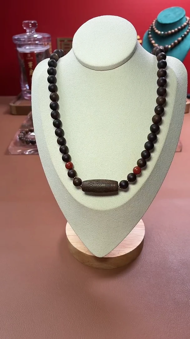 沉香手串【双十二限定款】沉水越南芽庄白棋古董瘤疤08三圈