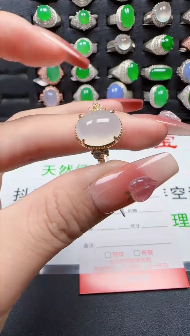 【闪购商品】翡翠戒指银S925镶嵌1538