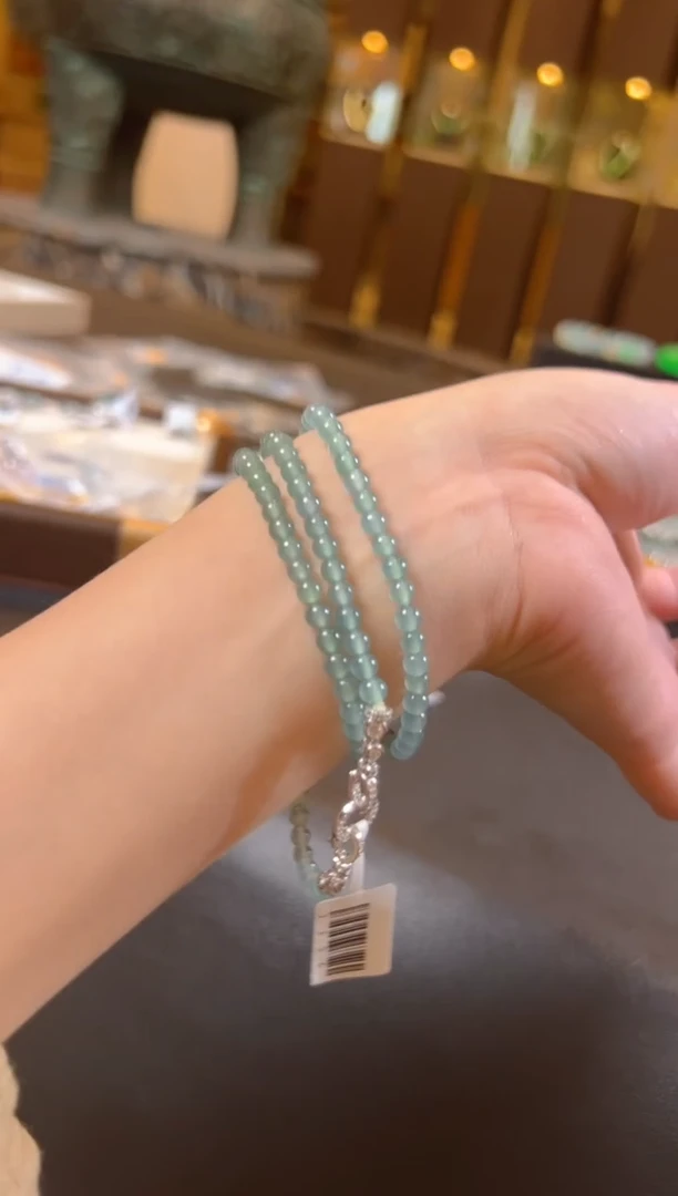 翡翠银S925镶嵌项链天然A货翡翠JJ36多样性发一