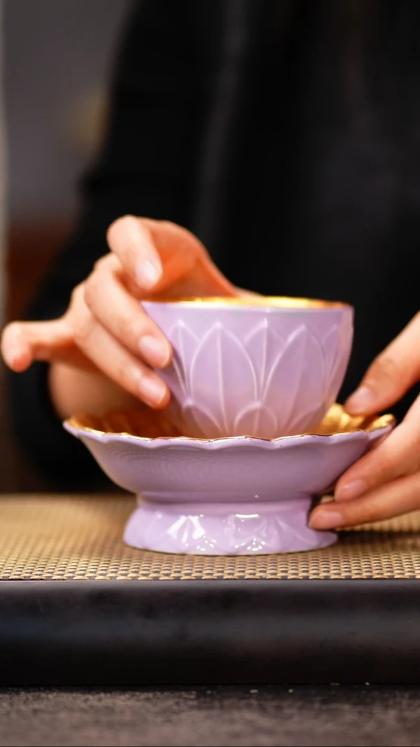 YJY88花开见佛烟雾紫两件套