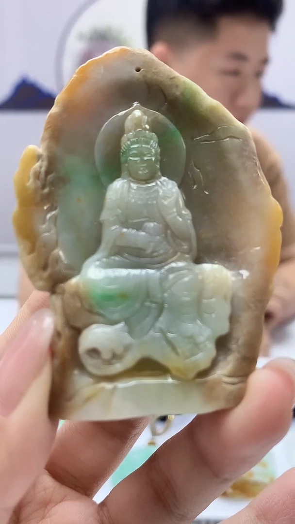 【闪购商品】定制翡翠未镶嵌4917kk-毛货挂件38