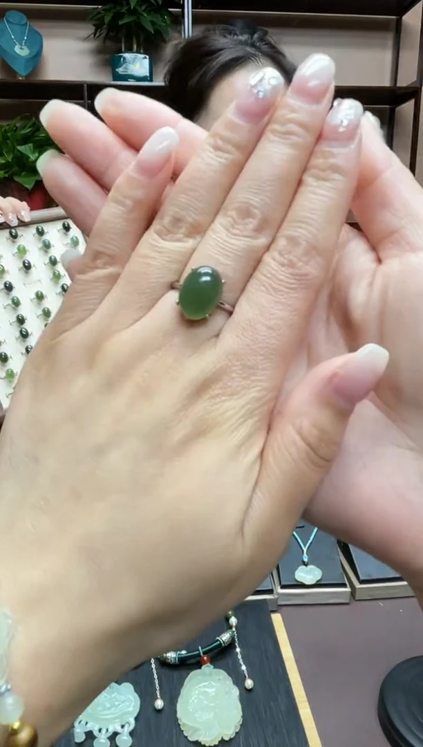 【闪购商品】岫玉戒指未镶嵌多样性发货 其中发一