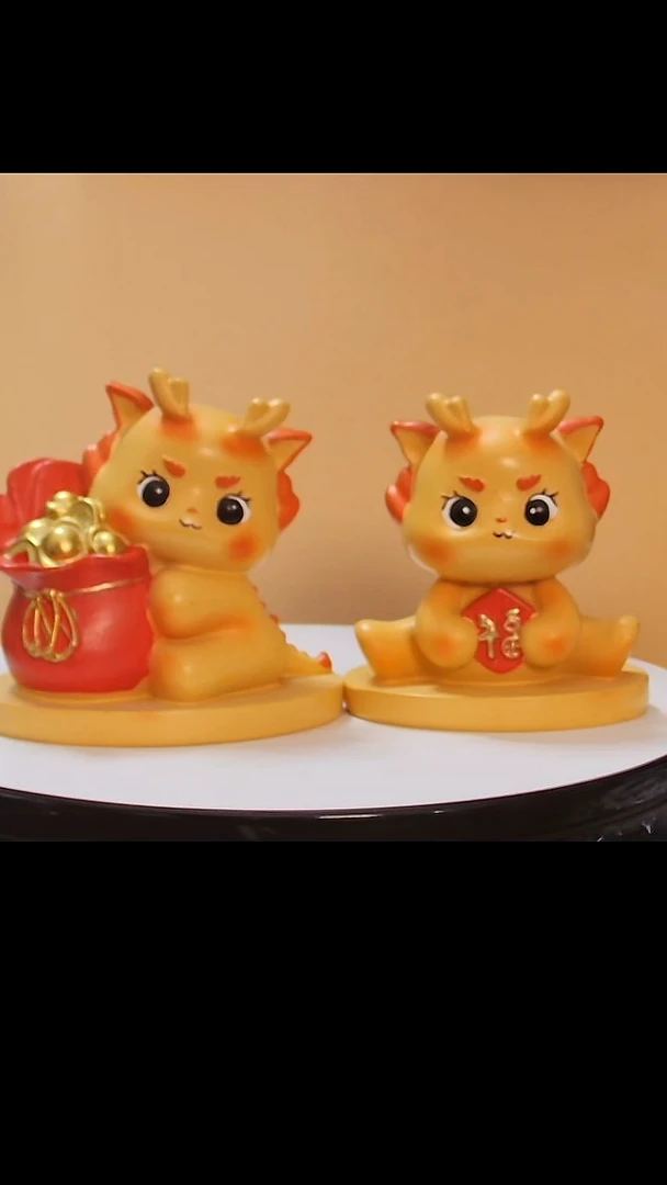 摆件桌面龙仔摆件 1对