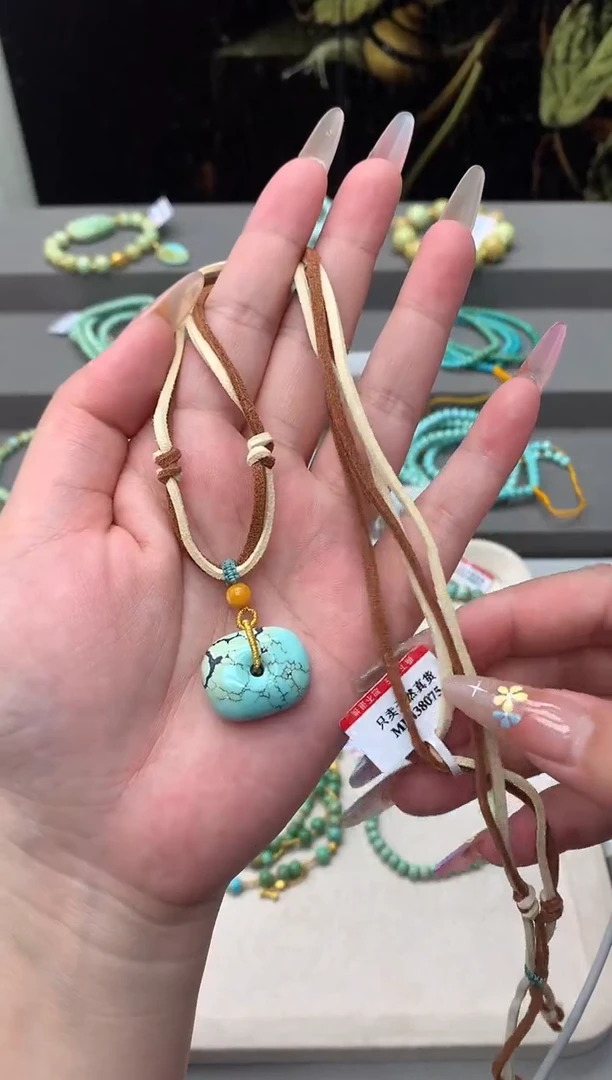 绿松石未镶嵌锁骨链C08