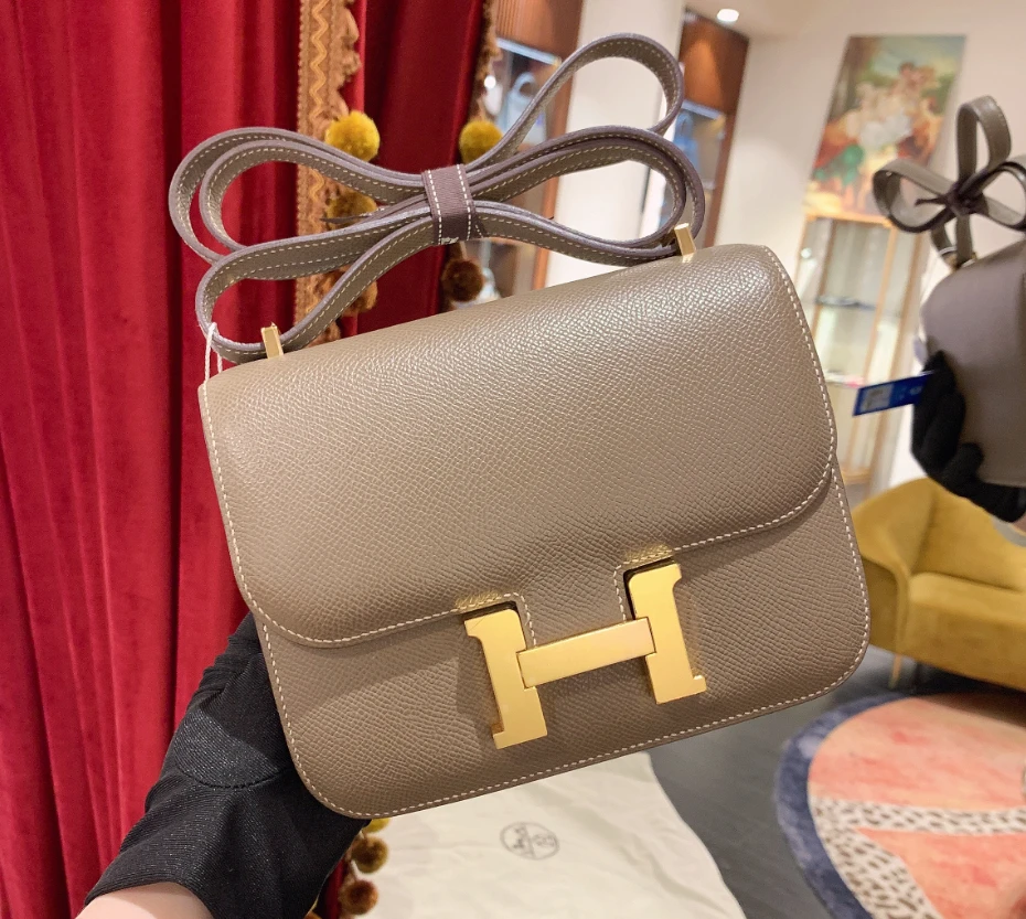 95新 Hermes/爱马仕 GGS爱马仕constance19大象灰金42837488