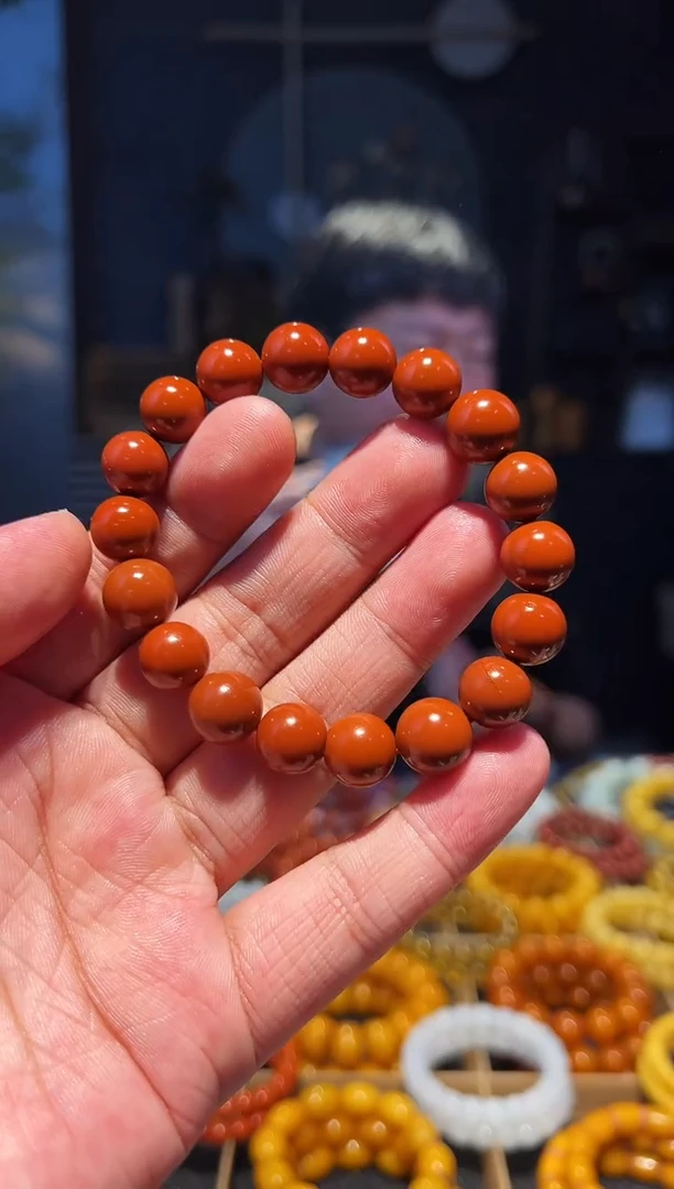 未镶嵌手串南红玛瑙11+牛血红