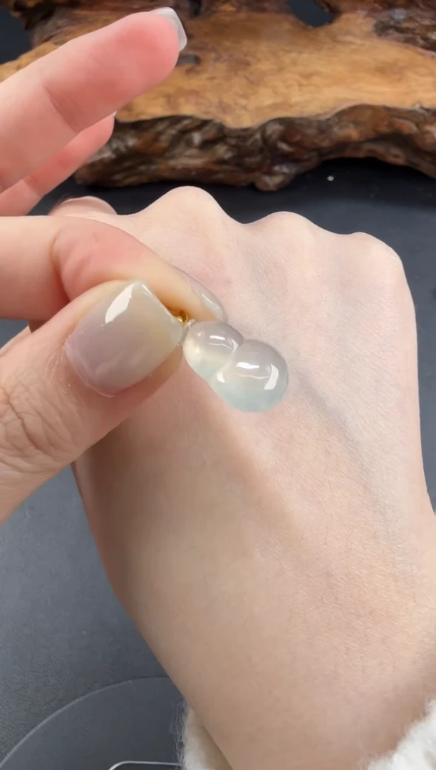 吊坠(不含链)18K金镶嵌翡翠翡翠饰品-50