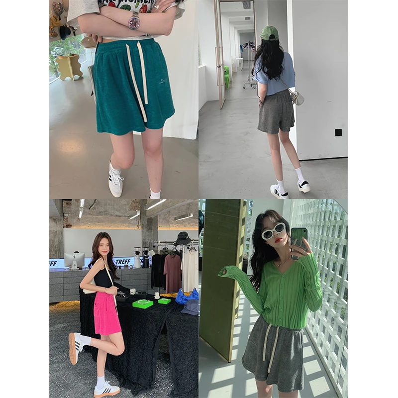 张贝贝ibell设计感高腰显瘦抽绳阔腿裤女夏舒适百搭长/短款休闲裤