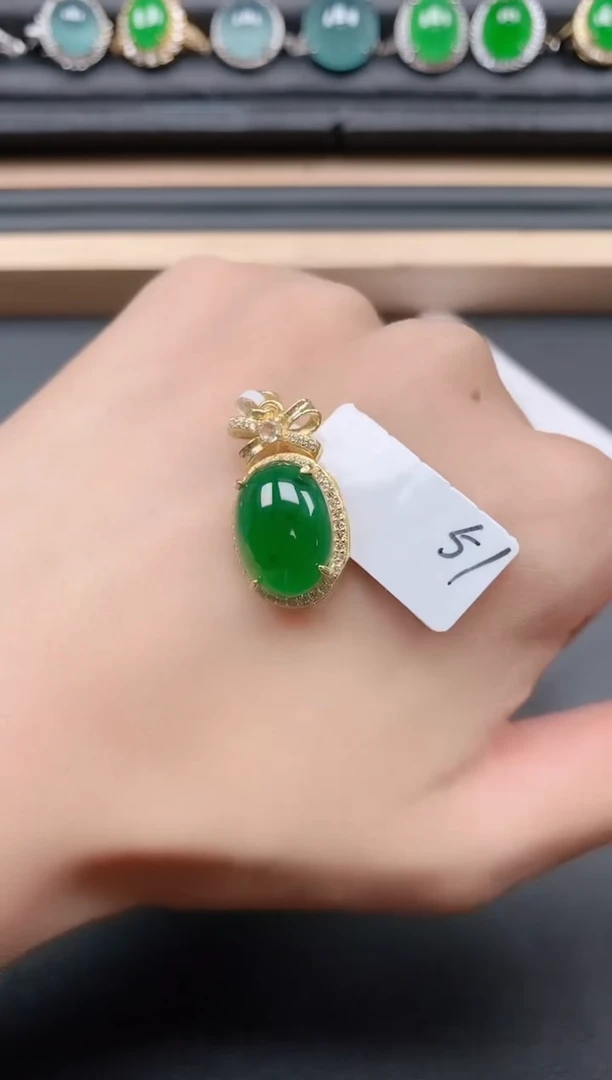 翡翠戒指银S925镶嵌11111111