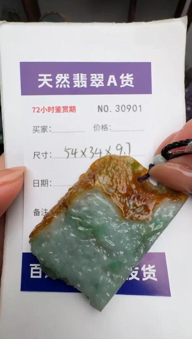 颈饰未镶嵌翡翠原石30901