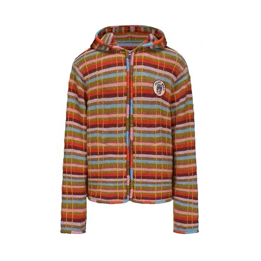 GARCON BY GARCON 设计师品牌25早春新品羊绒混纺条纹毛衣开衫女