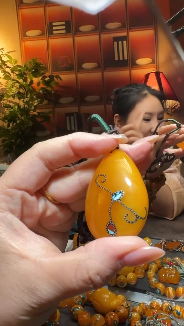 蜜蜡颈饰未镶嵌3789天然蜜蜡珠宝奇石全都保真