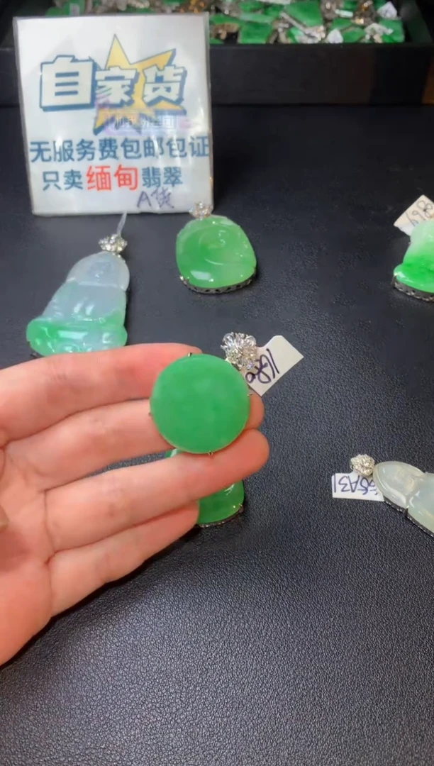 翡翠银S925镶嵌颈饰翡翠
