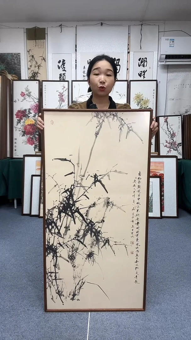 国画62*122实木画框京东包邮手绘