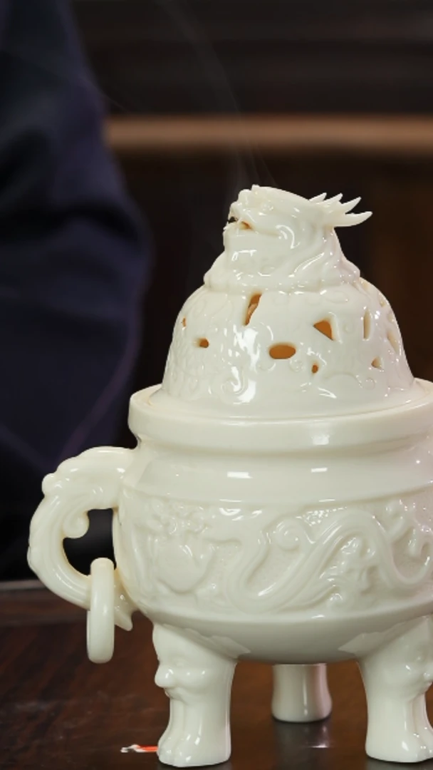 摆件陶精*门【陈明良大师作品】龙纹香炉