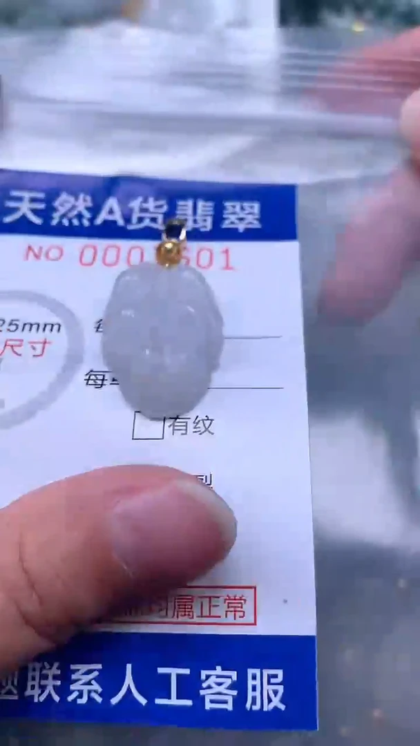 翡翠未镶嵌吊坠(不含链)1