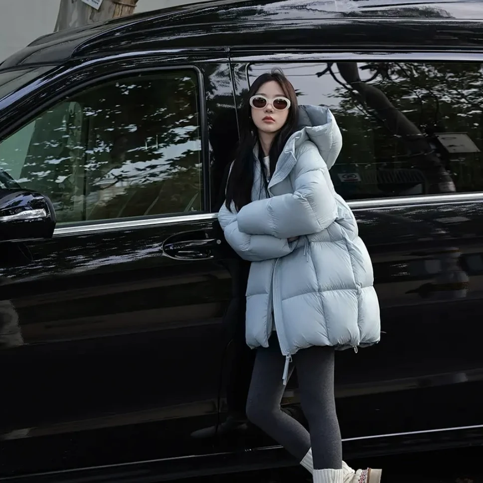 中长款网红爆款新国标90白鸭绒羽绒服超轻无胆15D泡芙面料24年
