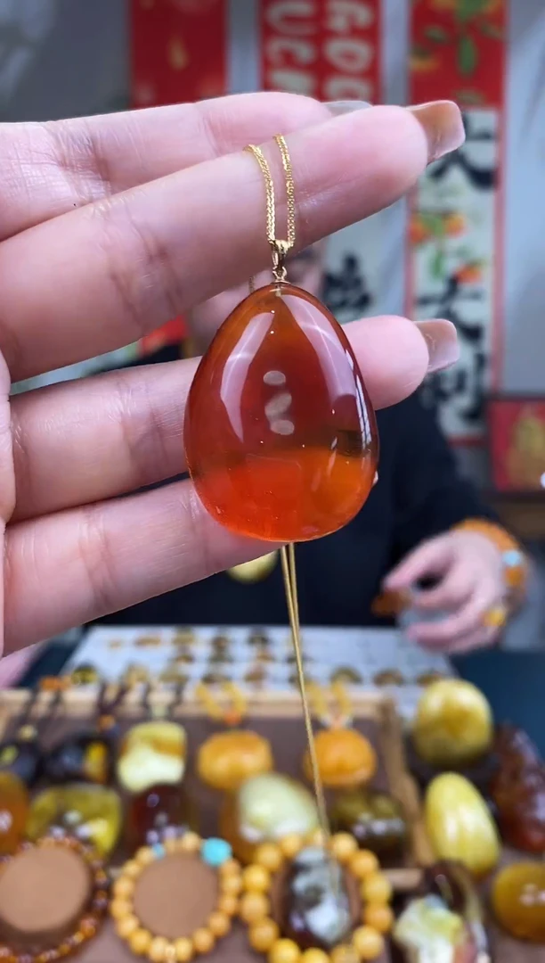 【闪购商品】琥珀裸石18K金镶嵌基地发货 一物一证 顺丰包邮