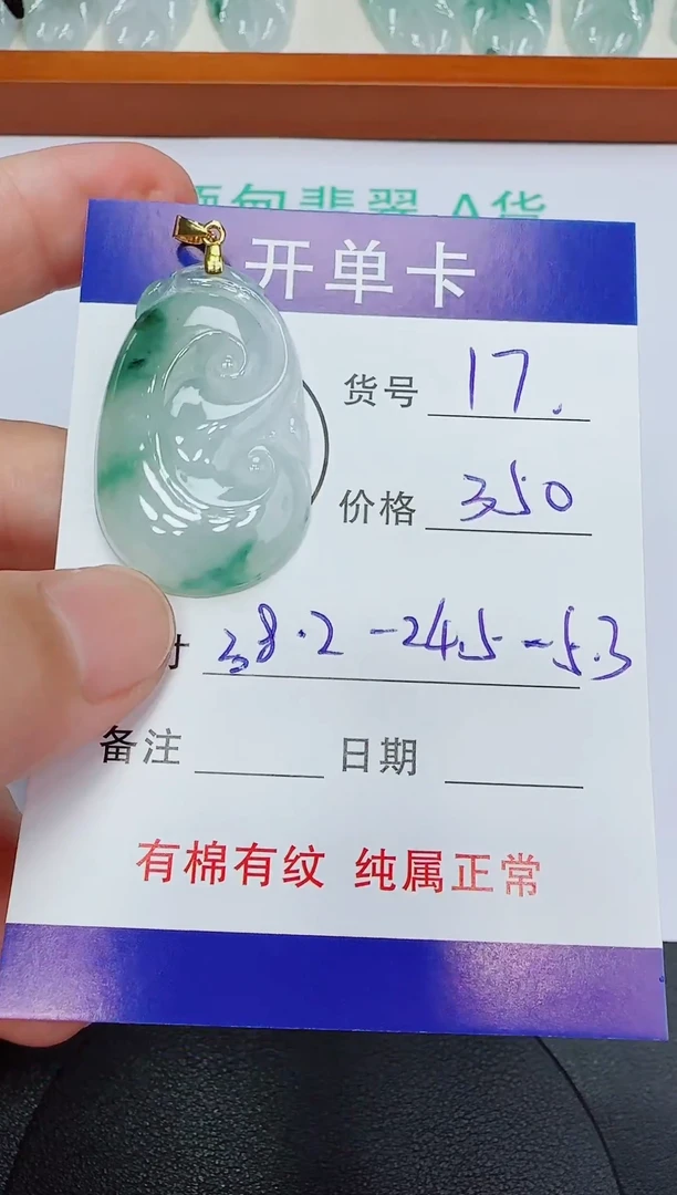 翡翠未镶嵌吊坠(赠链)17
