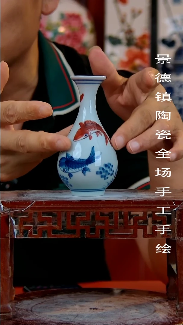 摆件景德镇陶瓷 手工手绘