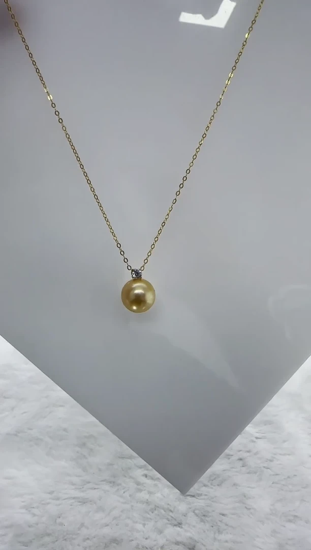 【闪购商品】海水珍珠DA18K金镶嵌ss178 金珠吊坠10