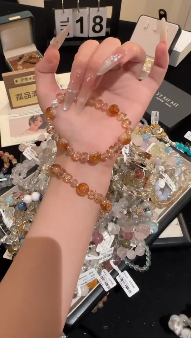 水晶手链合金黄塔晶x2043