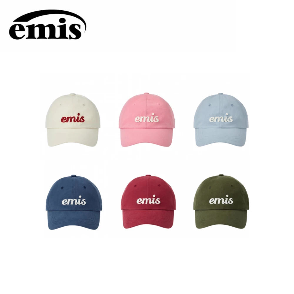 emis帽子贴布手写体棒球帽女鸭舌帽时尚软顶高级感【斑鸠奢品】