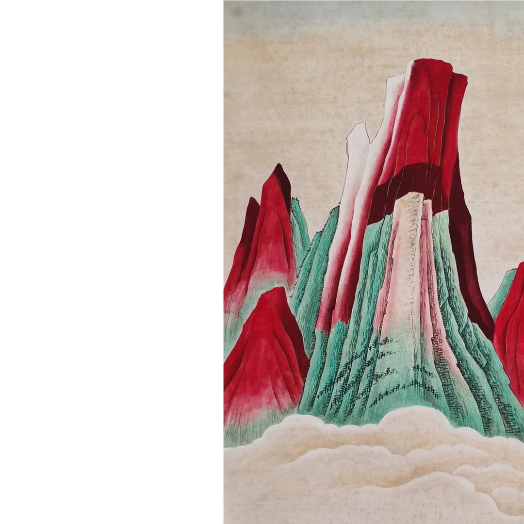 【辽拍】V250709-2-970《山水》（8.5平尺) 纸本镜片 yk1002
