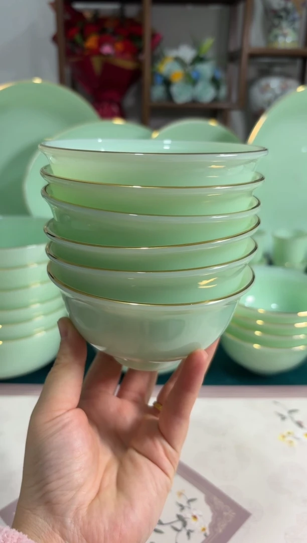 4.5英寸玉瓷碗6个口径11.5厘米