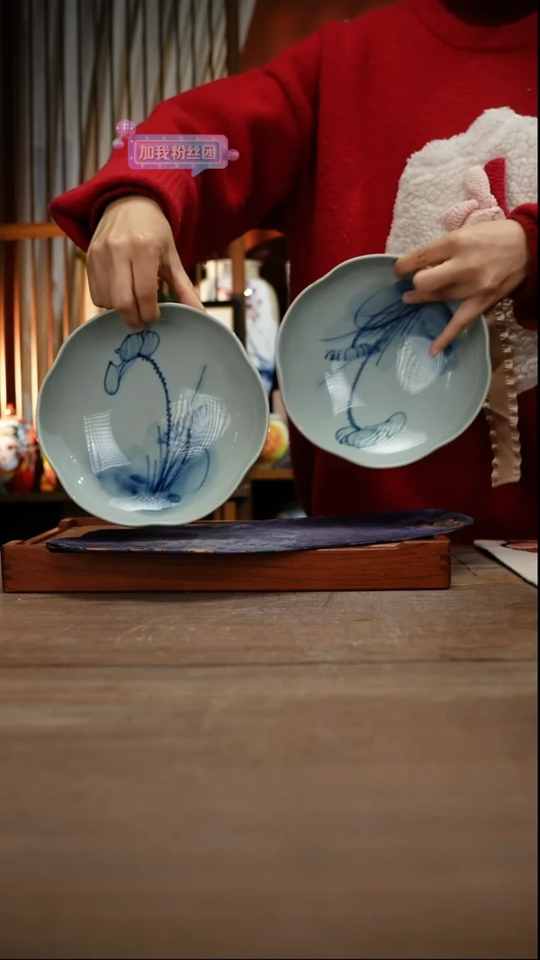 当代景德镇设计师釉下手绘陶瓷花瓶