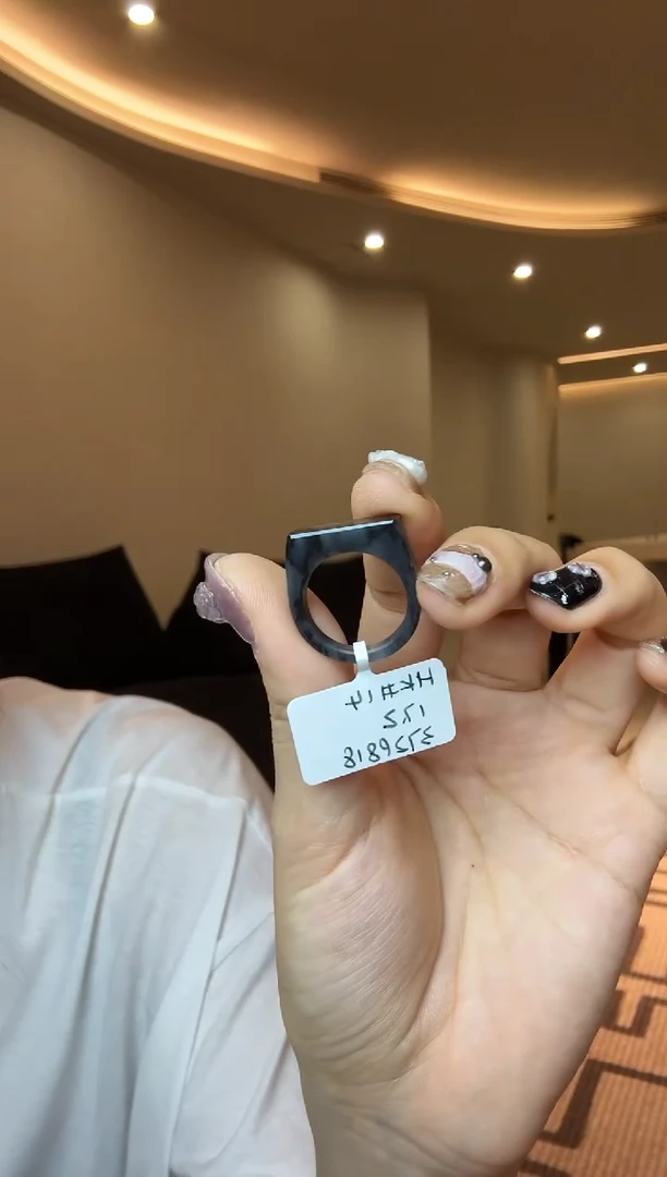 【闪购商品】和田玉戒指未镶嵌14码青花马鞍