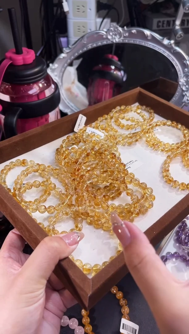 【闪购商品】水晶/未镶嵌YY黄塔晶手串8mm