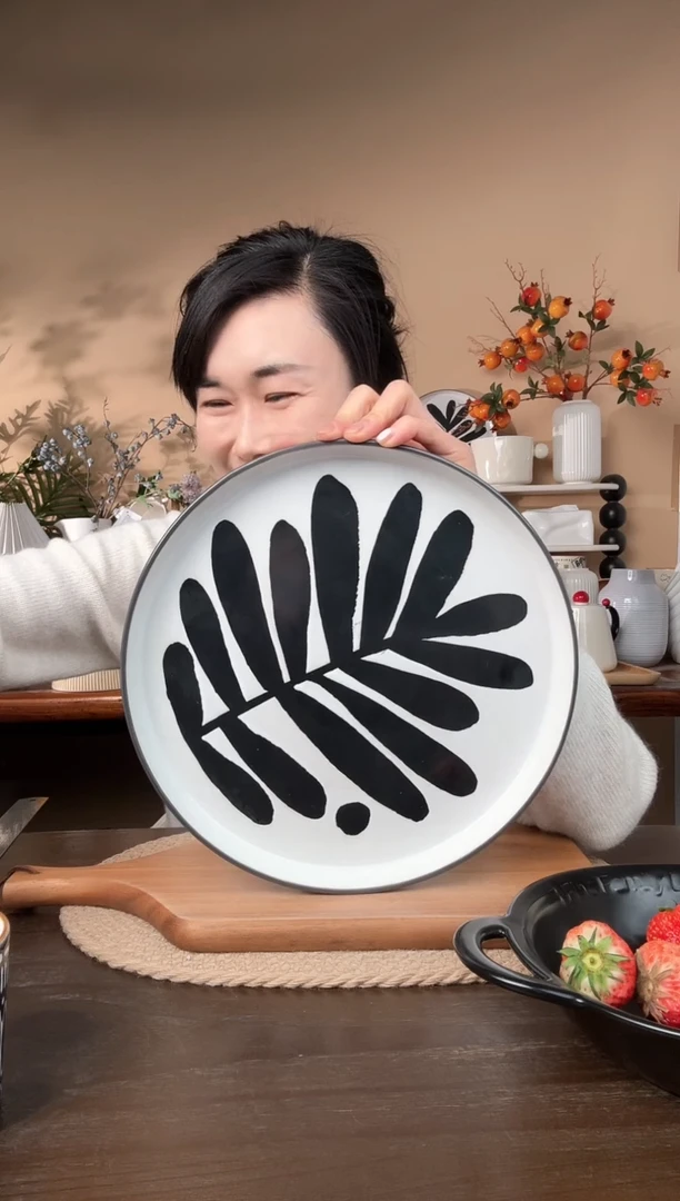 【闪购商品】瓷片10.8英寸叶子大盘微瑕