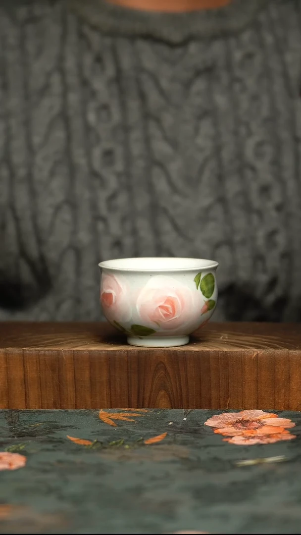 杯釉下彩手工手绘同款陶器