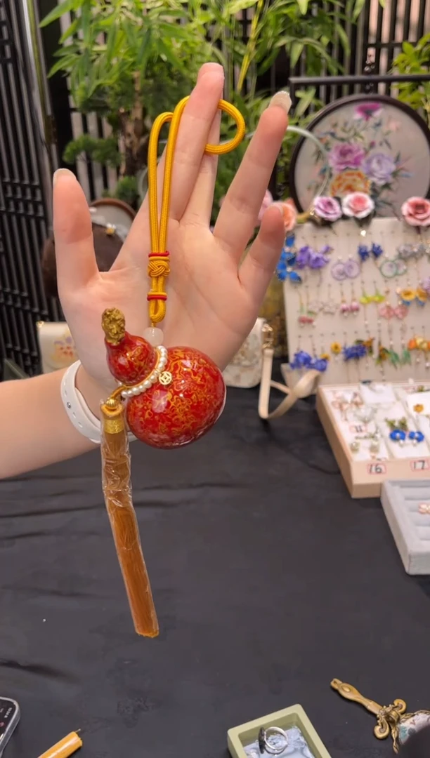 织绣符*非遗手工绒花饰品