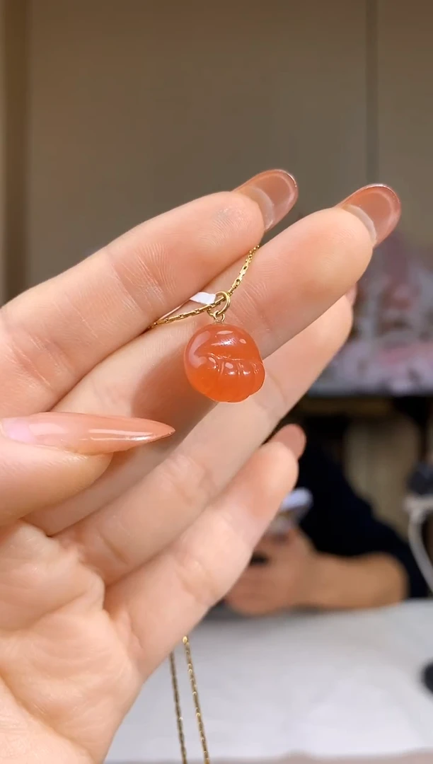 颈饰22K金镶嵌南红玛瑙yp