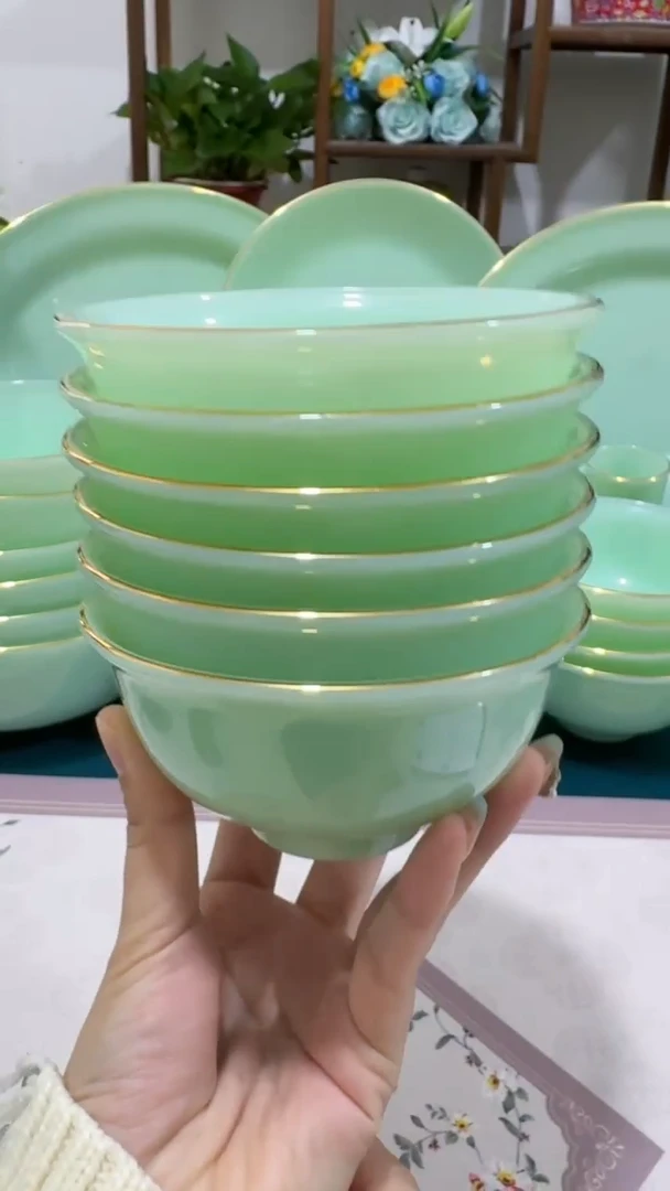 4.5英寸玉瓷碗6个口径11.5厘米