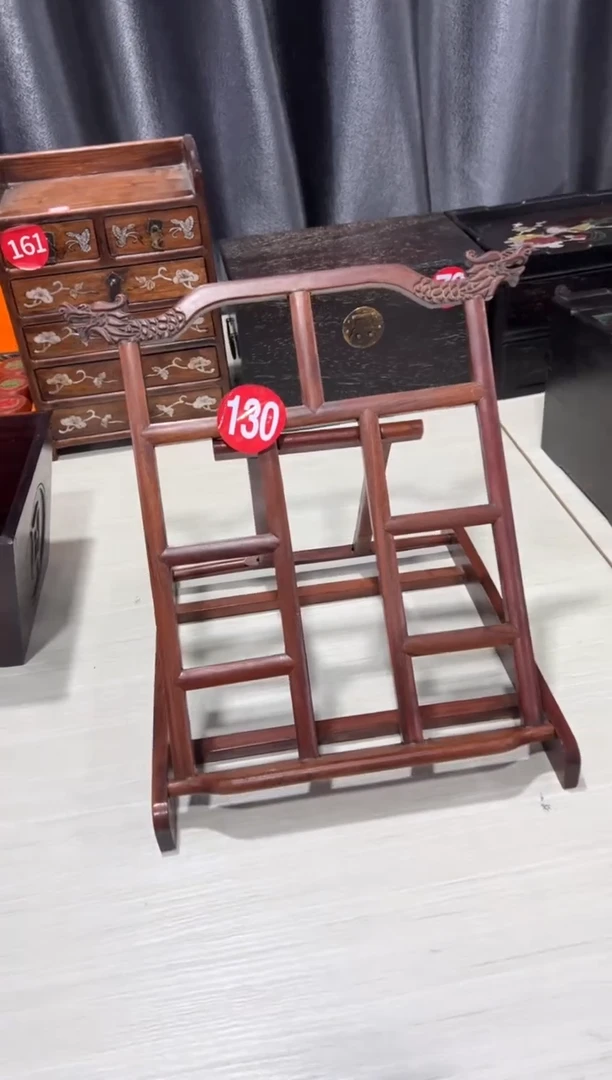 木木花梨木龙头书架临帖架手机支架