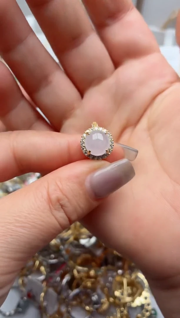 银S925镶嵌戒指翡翠.