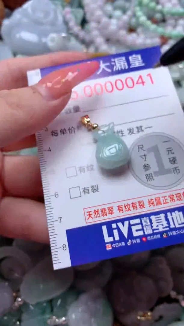 翡翠未镶嵌吊坠(不含链)0041
