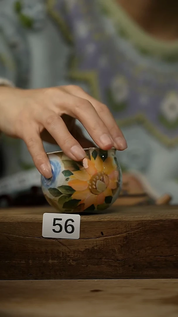 【闪购商品】瓷片油画风·彩绘·设计师石一款 主人杯