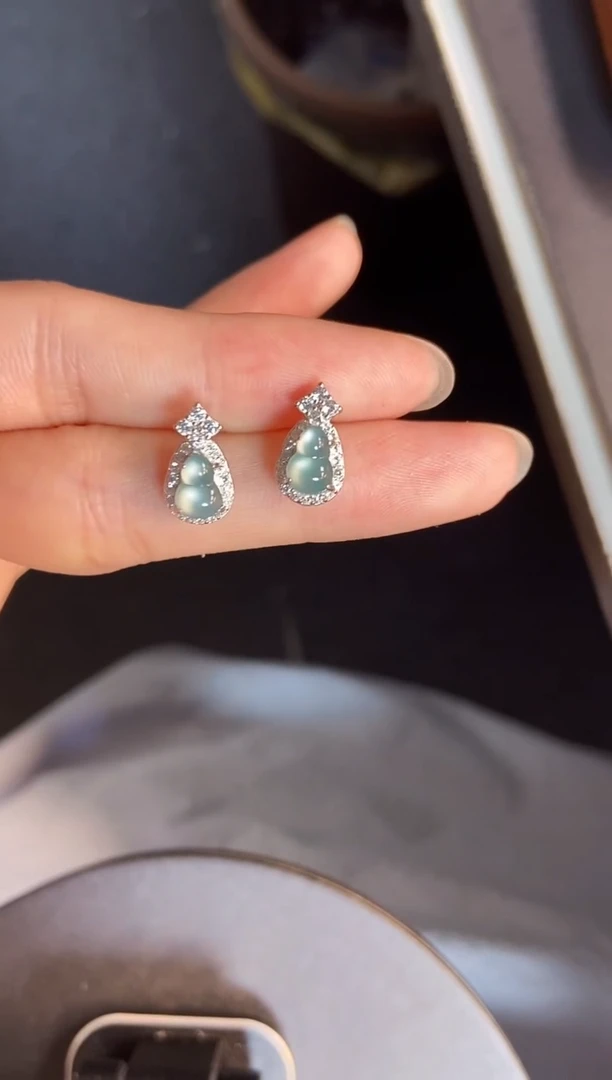 吊坠(不含链)银S925镶嵌翡翠天然A货翡翠