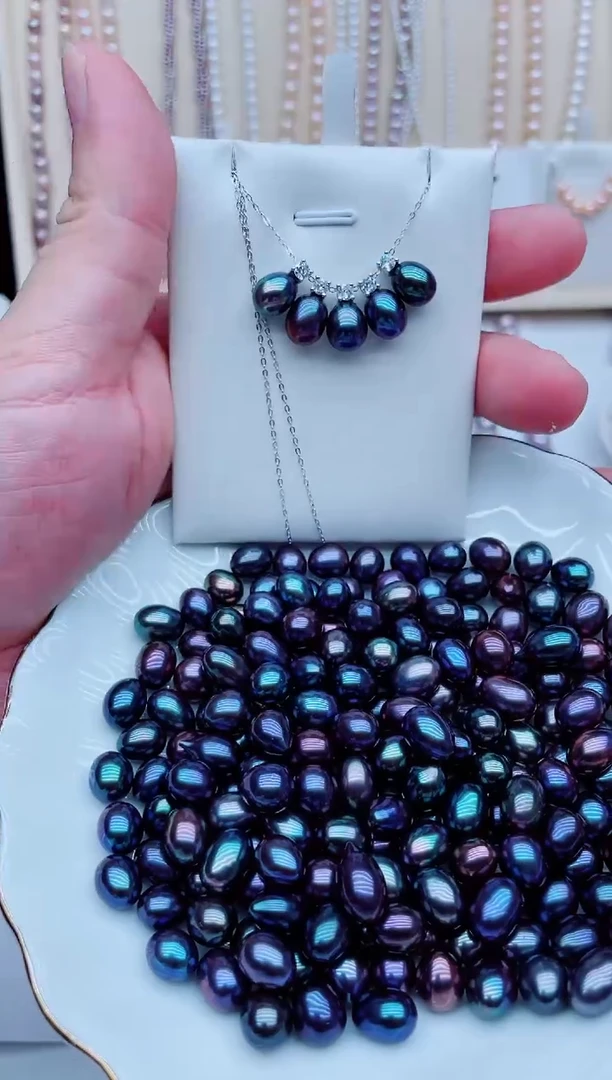 淡水珍珠银S925镶嵌吊坠(不含链)吊坠多样性发其一